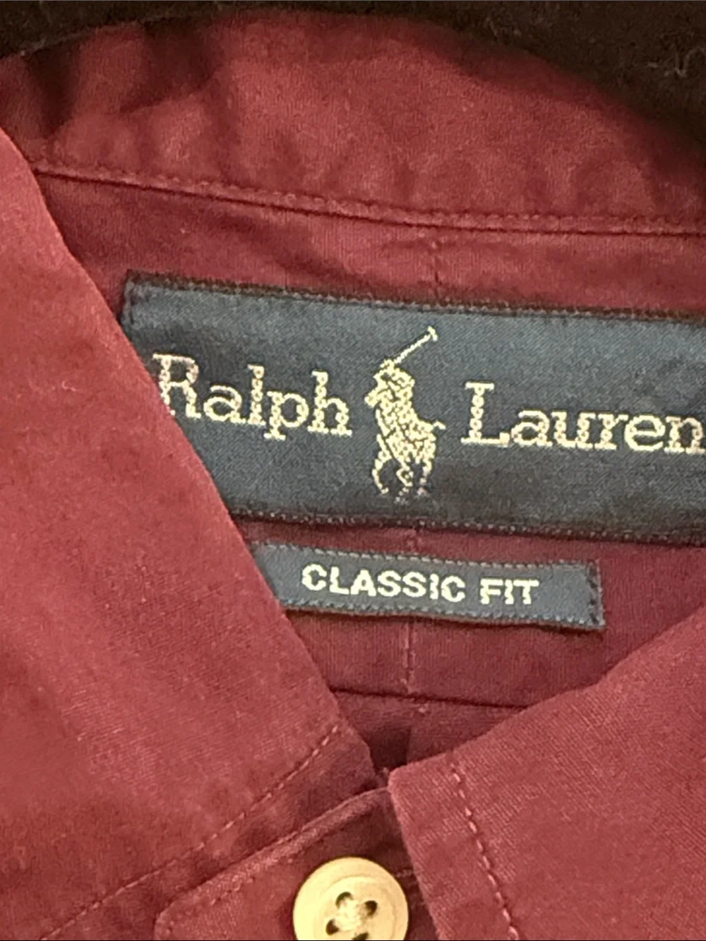 Polo by Ralph Lauren Button-Down Shirt — Maroon Size Small